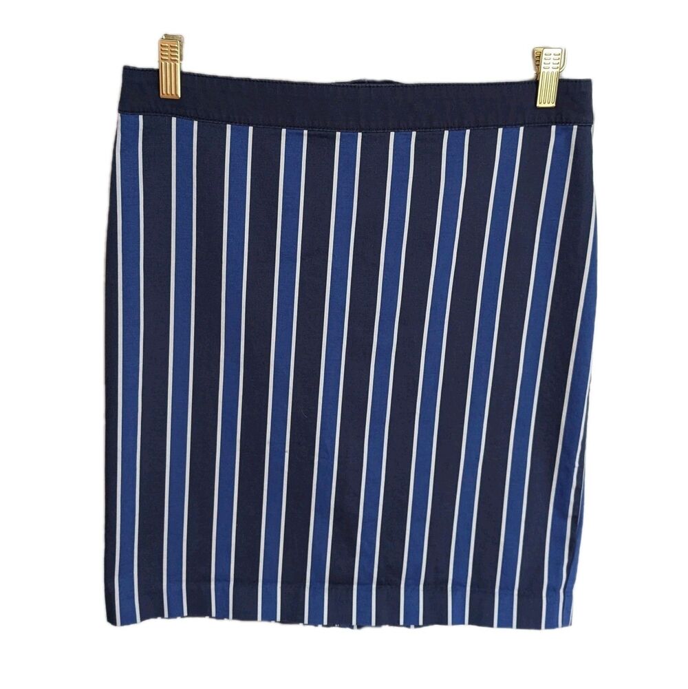 Tommy Hilfiger Above The Knee Navy Blue & White Striped Skirt 4
